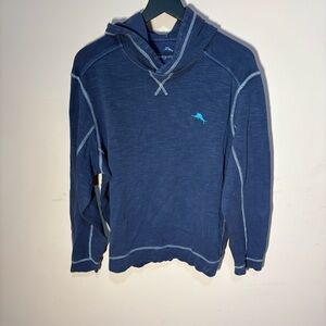 Tommy Bahama Tobago Bay Long Sleeve Hoodie Men’s L Blue Cotton Pullover